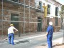 Obreros trabajando en la Casa del Hidalgo