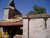 Estado de las obras de reparaci&oacute;n del tejado de la iglesia. Octubre 2003