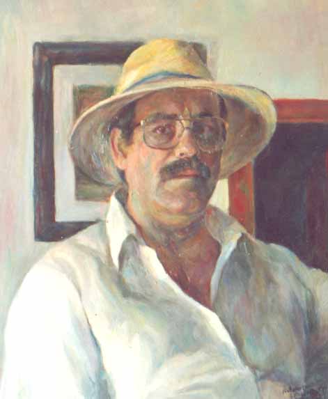 autorretrato al oleo de Antonio Macías Luna