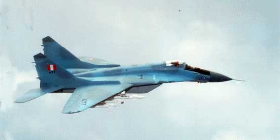 AVION CAZABOMBARDERO SUPERSONICO MIG-29 DE LA F.A.P.