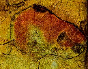 Pintura rupestre de la cueva de Altamira (Santillana del Mar, Cantabria).