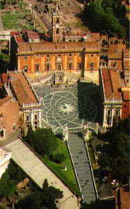 piazza del Campidoglio vista desde el aire (fotografa de autor desconocido)