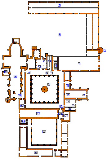 plano planta baja del monasterio