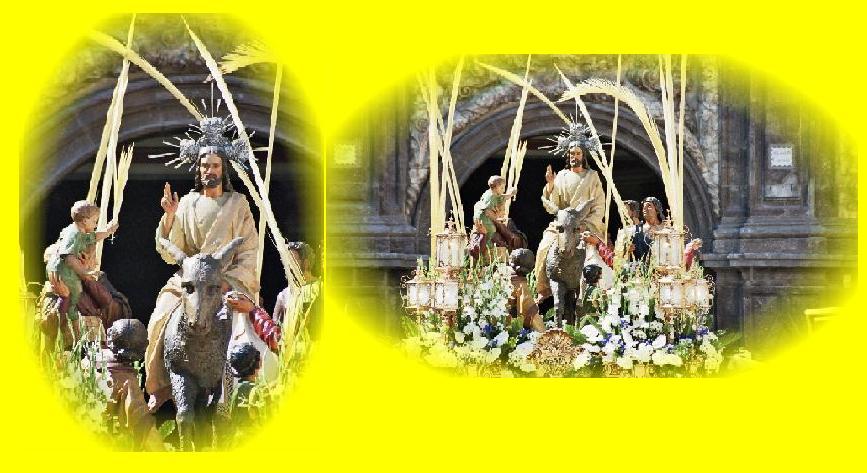 Imagenes del paso de la Cofradia de la Entrada de Jesus en Jerusalen.