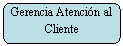 Rectngulo redondeado: Gerencia Atencin al Cliente