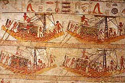 Transporte del ajuar funerario a la necrpolis