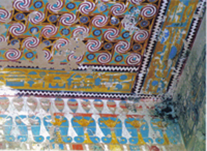 Detalle del techo de la cmara funeraria de la TT 71