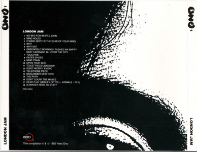 YOKO ONO. ONOBOX. RYCODISC RCD 10224/29