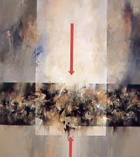 PAISAJE PARA LOS ULTIMOS PAJAROS 1992  Oleo de Antonio Bujalance
