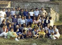 Foto después de una merienda de hermandad. 2 e agosto de 1986. Enviada por Visitación Diaz Varona