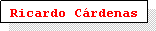 Cuadro de texto: Ricardo C�rdenas