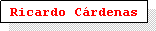 Cuadro de texto: Ricardo C�rdenas