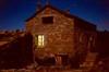Stone House a night in the Mountains from Spain at the Full Moon Light