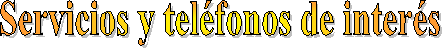 Servicios y telfonos de inters