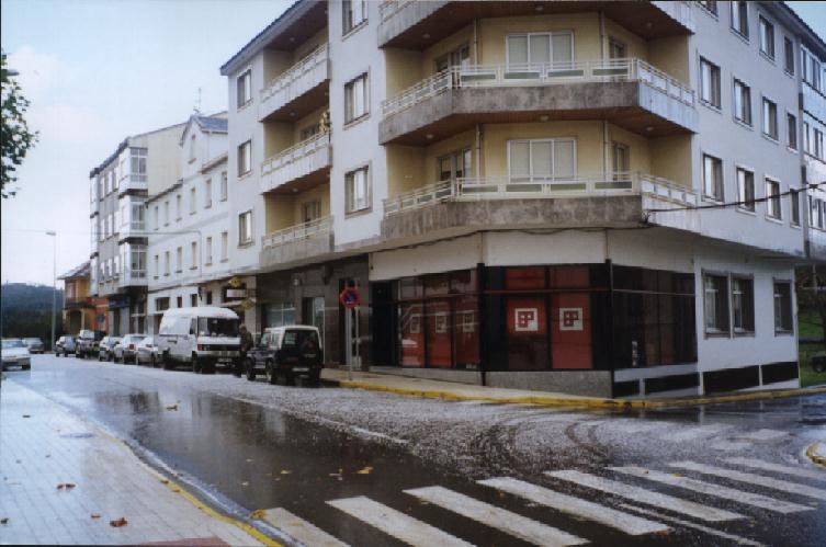 casco urbano. con nieve