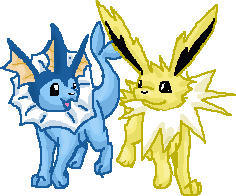 Vaporeon:Minhin menossa? Jolteon:Espeon Pageen.Kuinka niin. Vaporeon:Ajattelin vain.Psenk mukaan? Jolteon:TOKI! Molemmat:Painakaa meit niin pseette uuteen espeon pageen!