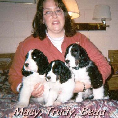 Stephanie with Macy, Trudy, Beau
