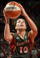 Sue Bird close up action shot