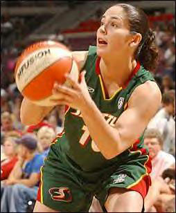 Sue Bird scored 14 points in Detroit on Friday.