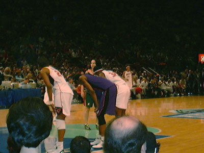 Sue on the free throw line