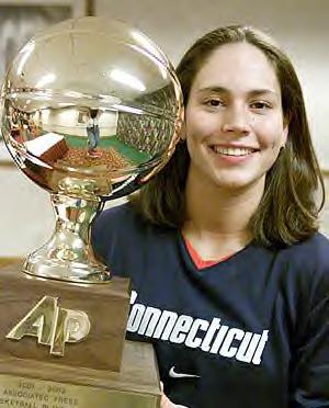 Sue Bird with AP Award Trophy