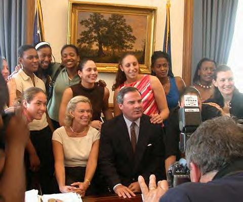 Sue Bird and Teammates at the Connecticut Governor's Office