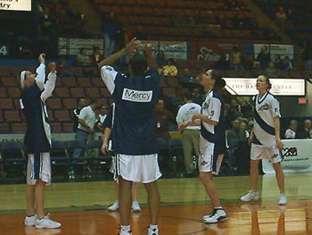 Sue and Teammates Practicing