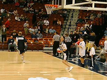 Sue is looking to pass the ball