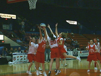Girls Basketball during half time