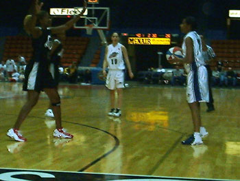 The new girl on the block is guarded by Swoopes