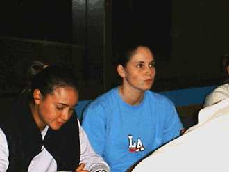 Sue during practice