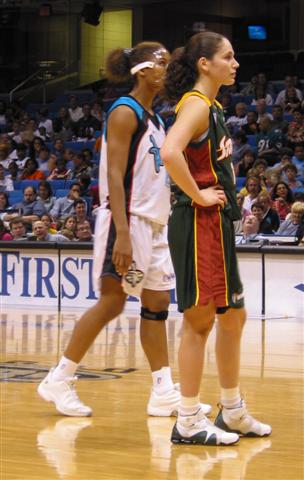 Sue Bird during Seattle vs. Cleveland game