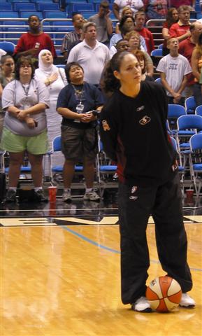 Sue Bird before a game vs. Cleveland