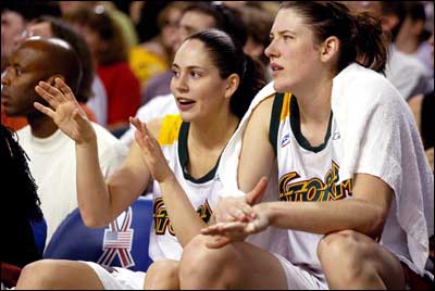 Sue Bird and Lauren Jackson