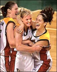 Sue Bird, Lauren Jackson and Michelle Marciniak