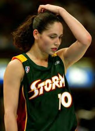 Sue Bird scratching her head