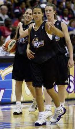 Sue Bird, Ticha Penicheiro and Katie Smith at the WNBA All Star Game