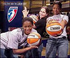 Sue Bird, Tamika Williams and Lisa Harrison at Liberty's Game