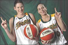 Sue Bird and Lauren Jackson