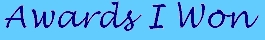 .:*Awards I won! *:. - coming soon! -