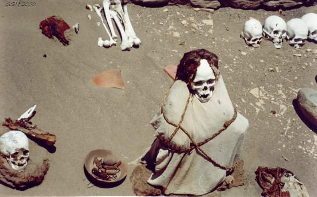Sitting mummy of 2000 y.o. from a cemetery in Nasca