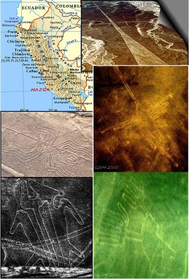 Famous huge figures in the desert Nasca can be seen only from the plane