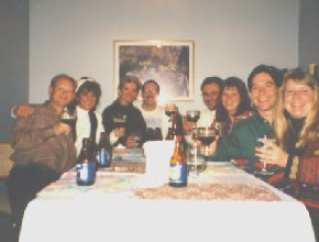 Party at Dick's house, Chimay, 11/94