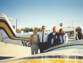 Piper twin, over Long's Peak, '92