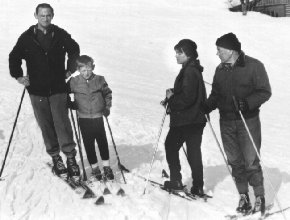 Skiing with daddy, 9 years, Pec, CZ