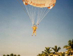 Parasailing in Puerto Valarta, Mex.