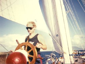 Navigating a Windjammer, Carib., '88