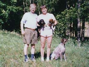 Cousin Zina and all the dogs