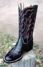 12-inch Tops w/5 Rows Stitching Cowboy Boot
