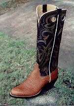 Buckaroo-Style Boot w/16-inch Tops & Pull-Holes